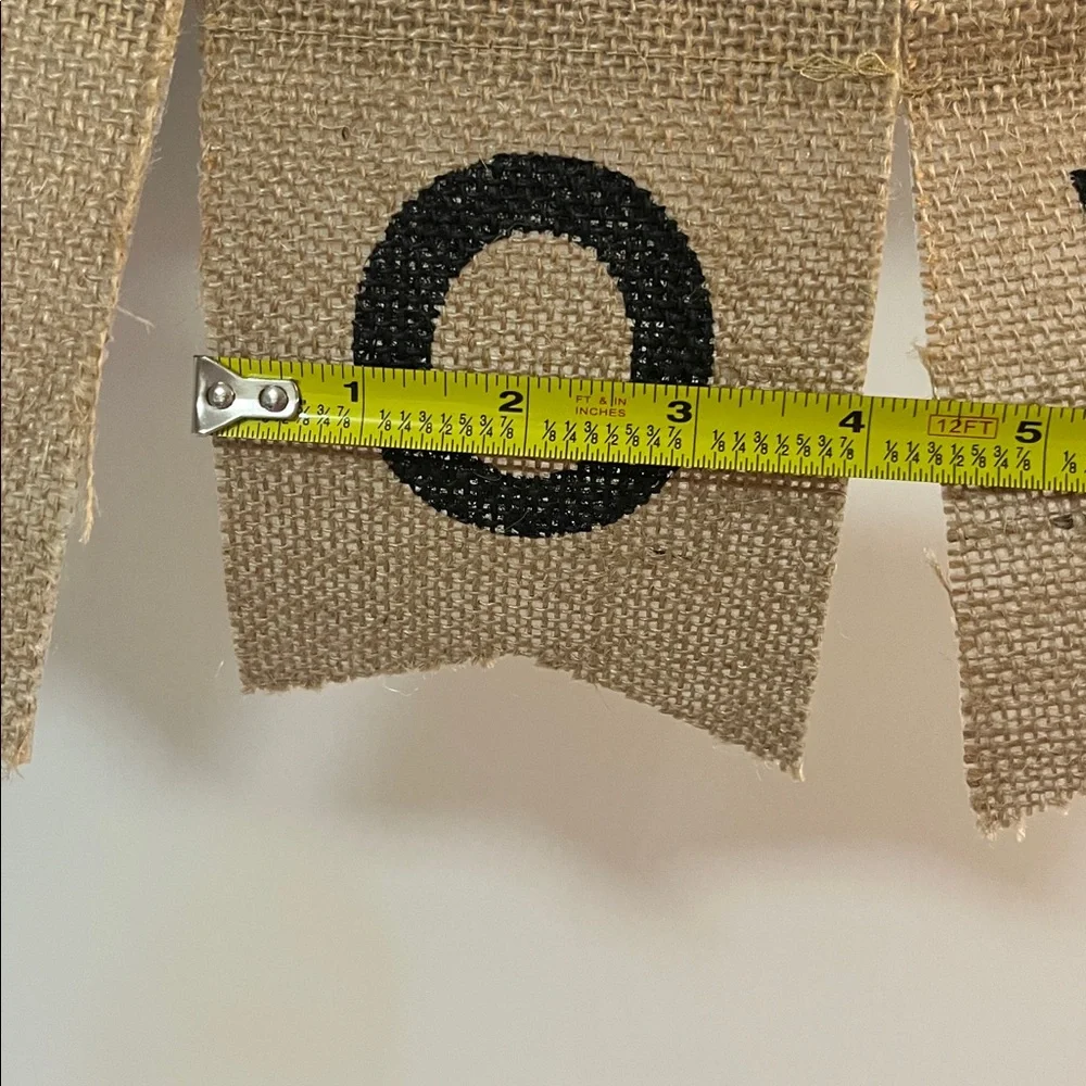 Love Burlap Banner with Red Hearts